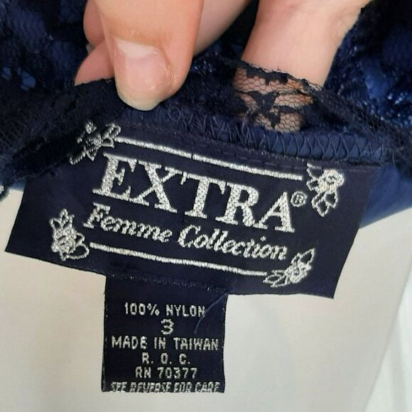 Extra Femme Collection Vintage 80s Lace Playsuit Romper sz 3 - Picture 8 of 8